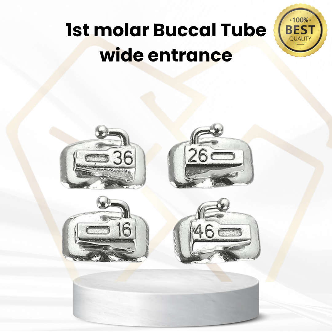 1st Molar Buccal Tube | wide entrance | mesh base 4pcs/pack